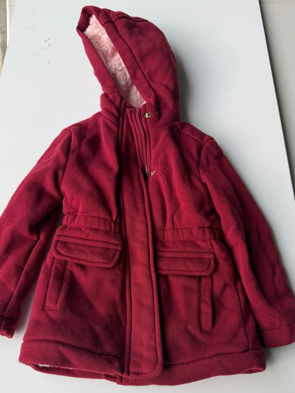 Me Jane Girls' Hooded Red Puffer Coat